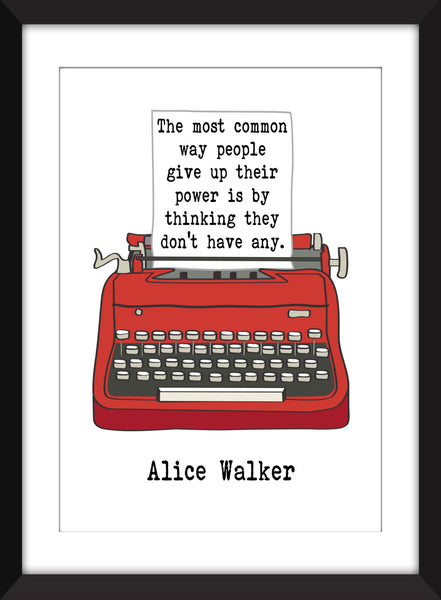 Alice Walker "Power" Quote - Unframed Print