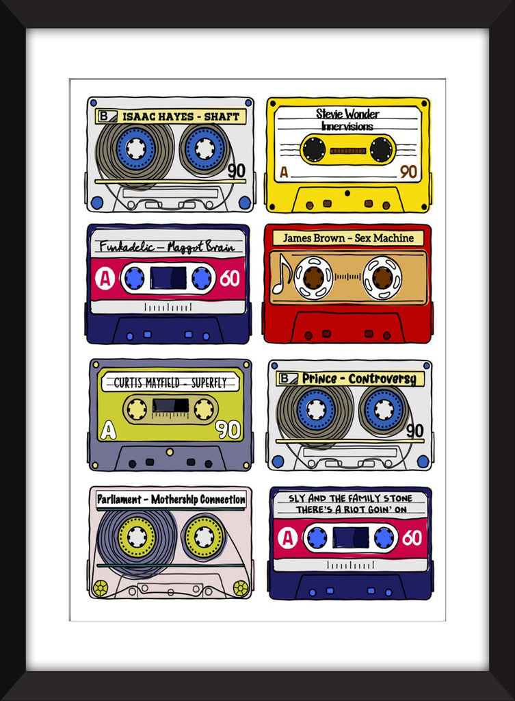 Classic Funk Albums - Unframed Print - Ideal Gift for Funk Fan