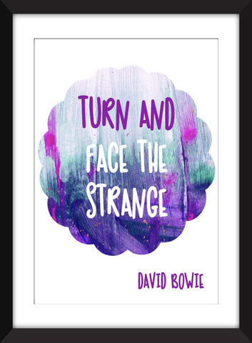 David Bowie - Turn and Face the Strange - Unframed Print