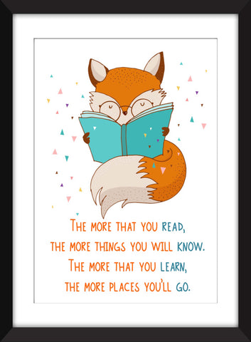 Dr Seuss The More That You Read, The More Things You Will Know - Unframed Print - Ideal for Kid's Bedroom
