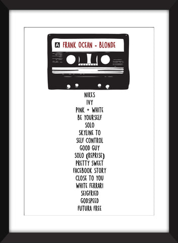 Favourite Album with Tracklisting Artwork -  Unframed Print - Perfect Gift Idea