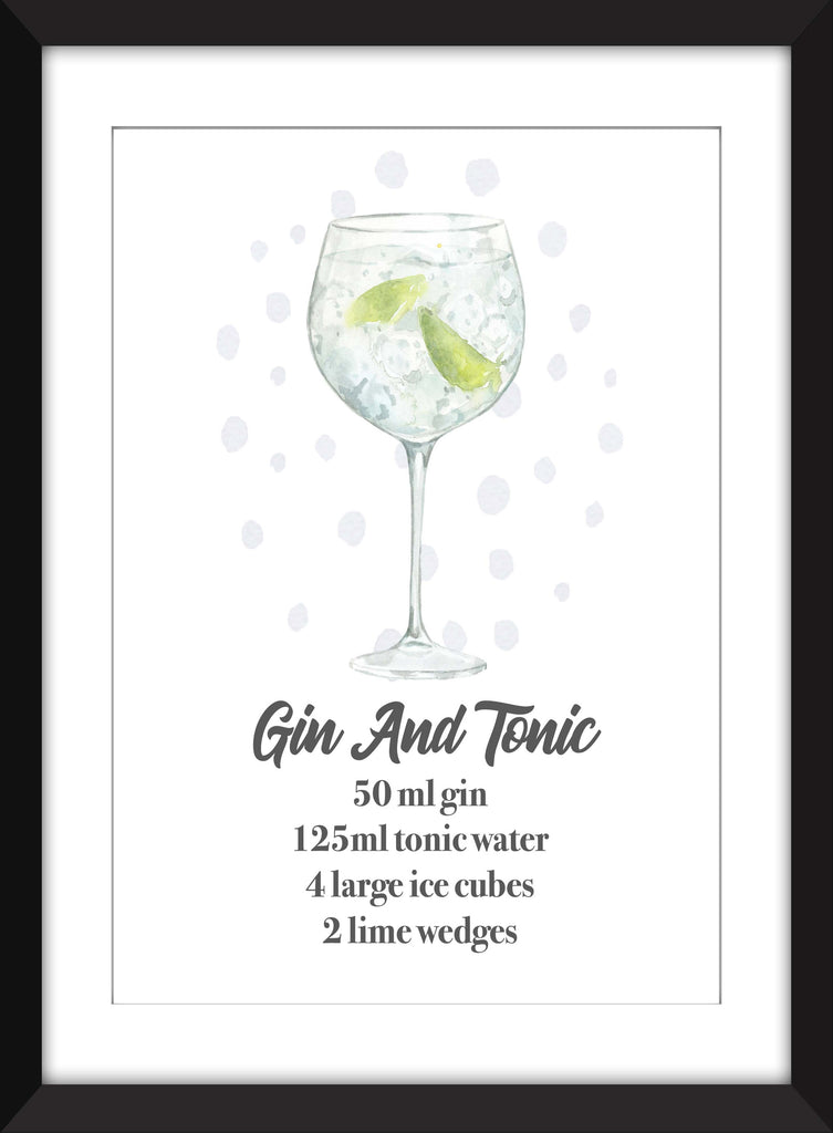 The Perfect Gin and Tonic - Unframed Print