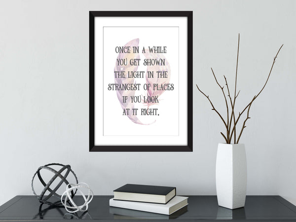 Grateful Dead Scarlet Begonias Lyrics  - Unframed Print