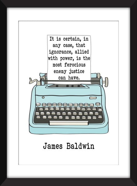 James Baldwin "Justice" Quote - Unframed Print