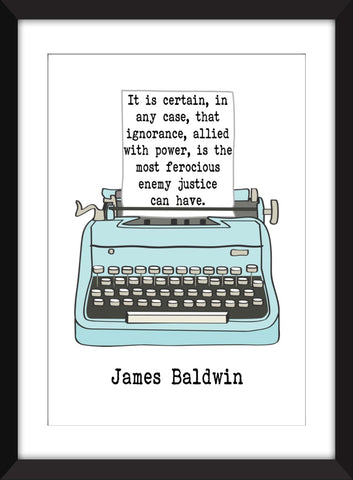 James Baldwin "Justice" Quote - Unframed Print