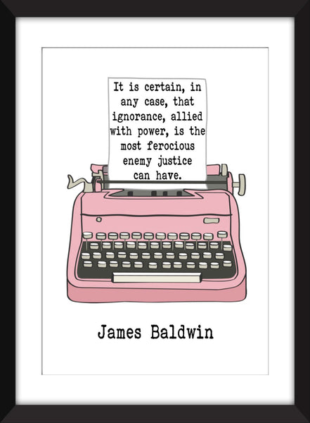 James Baldwin "Justice" Quote - Unframed Print