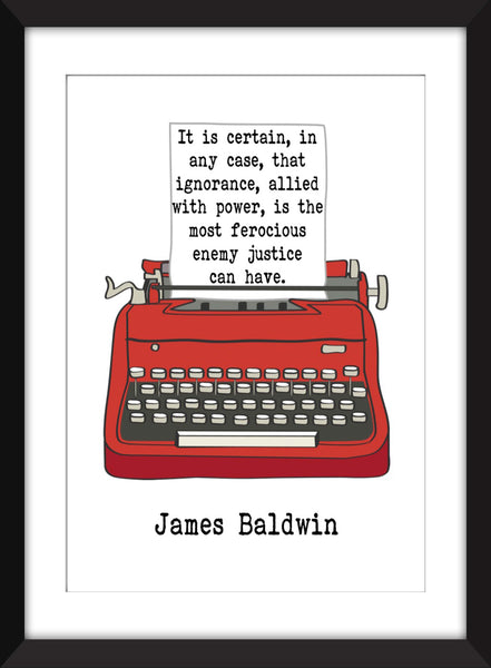 James Baldwin "Justice" Quote - Unframed Print