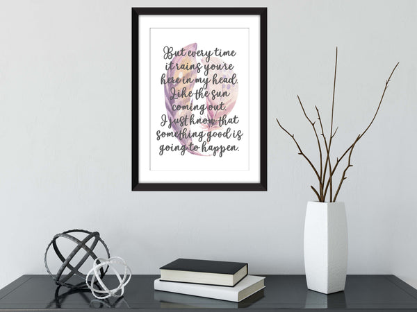 Kate Bush Cloudbusting Lyrics  - Unframed Print