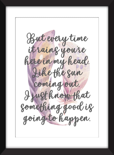 Kate Bush Cloudbusting Lyrics  - Unframed Print