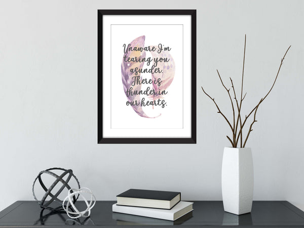 Kate Bush Running Up That Hill Lyrics  - Unframed Print