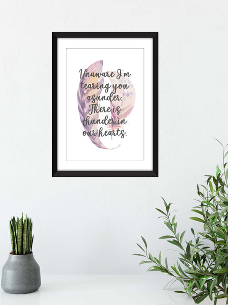 Kate Bush Running Up That Hill Lyrics  - Unframed Print