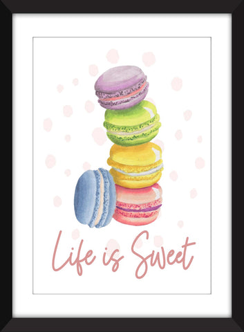 Life is Sweet - Unframed Print - Perfect for Kitchen Decor