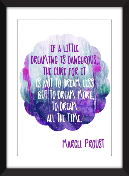 Marcel Proust - Dreaming Quote - Unframed Print