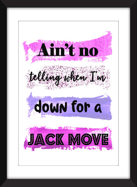 NWA Straight Outta Compton/Jack Move Lyrics - Unframed Print