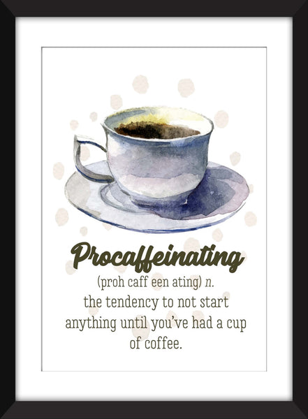 Set of 3 Coffee Definition Prints - Unframed Prints