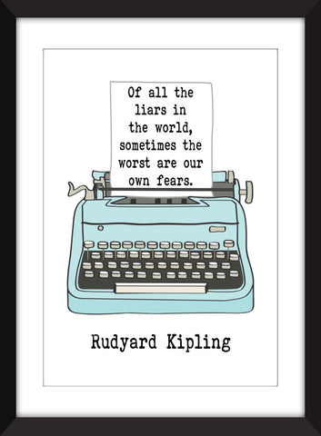Rudyard Kipling - Of All The Liars in the World Quote - Unframed Print