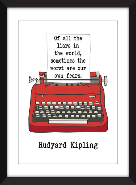 Rudyard Kipling - Of All The Liars in the World Quote - Unframed Print