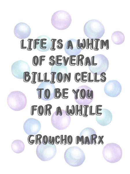 Groucho Marx "Life is a Whim" Quote - Unframed Print