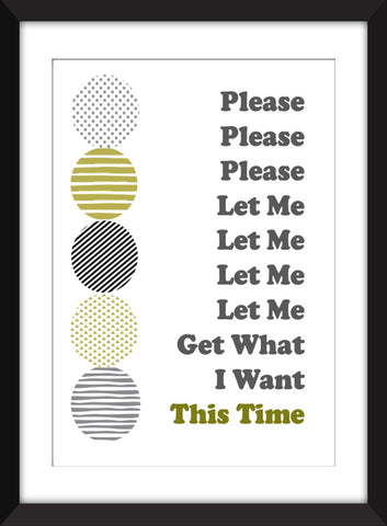 The Smiths - Please Please Please Let Me Get What I Want Lyrics - Unframed Print