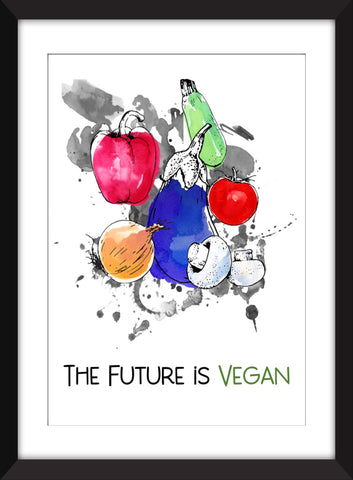 The Future is Vegan - Unframed Print