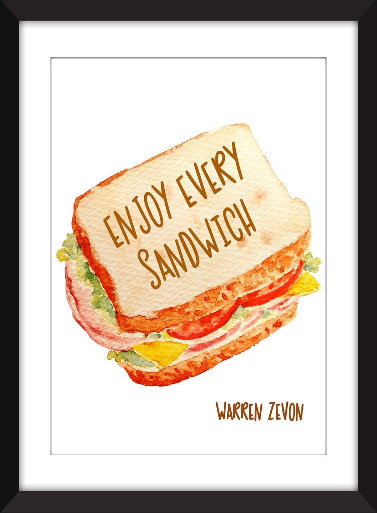 Warren Zevon - Enjoy Every Sandwich - Unframed Print