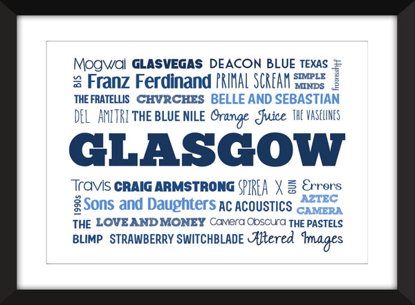 The Sound of Glasgow - Unframed Typography Print