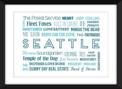 The Sound of Seattle - Unframed Typography Print