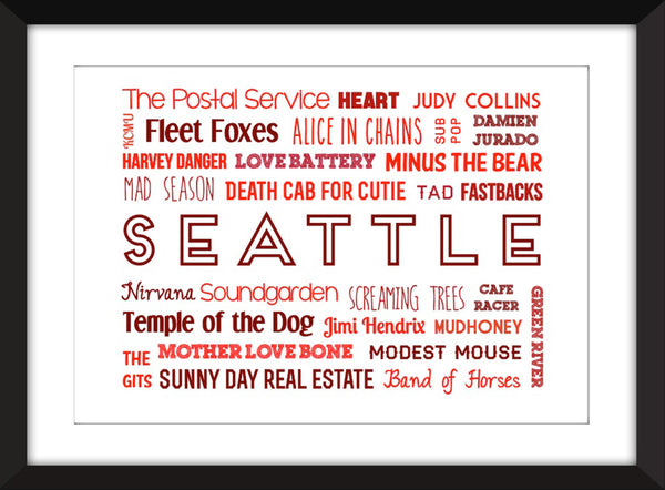 The Sound of Seattle - Unframed Typography Print