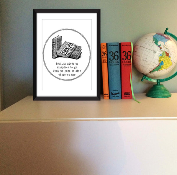 Reading Gives Us Someplace To Go - Unframed Print