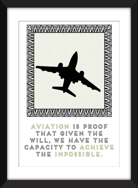 Set of 3 Aviation Quotes - Unframed Prints