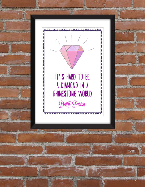 Dolly Parton Diamond in a Rhinestone World - Unframed Print