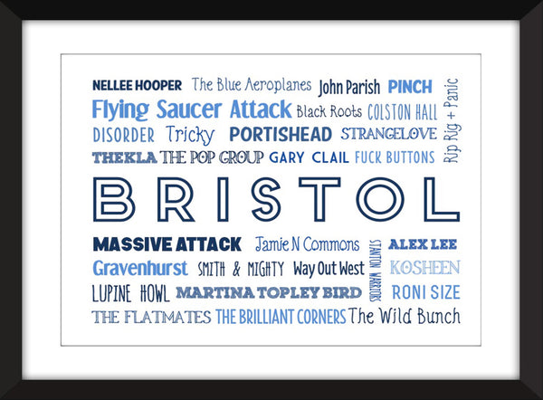 The Sound of Bristol - Unframed Typography Print