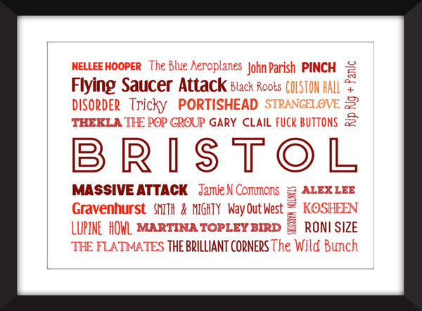The Sound of Bristol - Unframed Typography Print