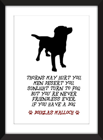 Douglas Malloch Dog Poem - Unframed Print