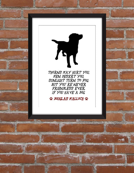 Douglas Malloch Dog Poem - Unframed Print