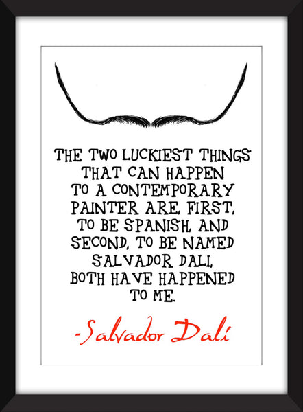 Salvador Dali "Luck" Quote Unframed Print