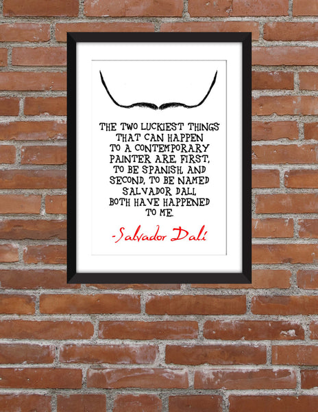 Salvador Dali "Luck" Quote Unframed Print