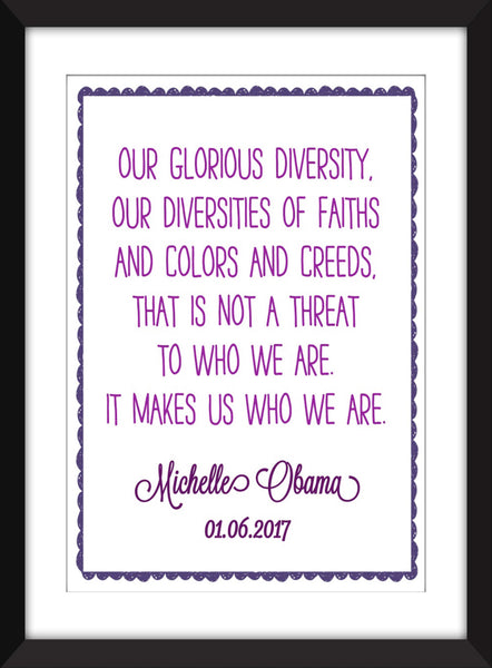 Set of 3 Michelle Obama Quotes - Unframed Prints