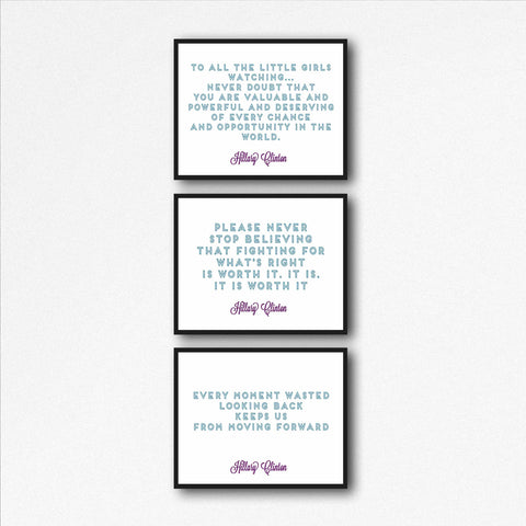 Set of 3 Hillary Clinton Quotes - Unframed Prints
