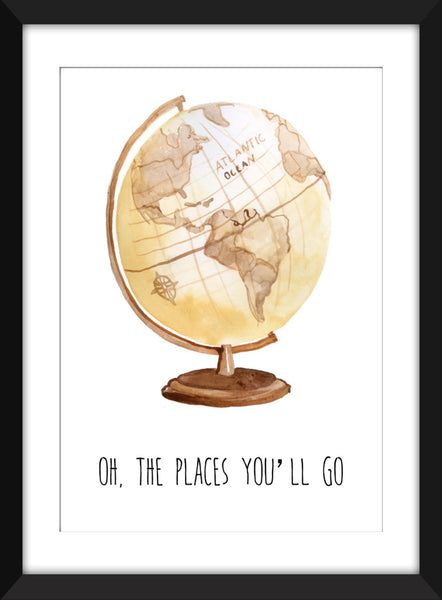 Oh The Places You'll Go - Unframed Children's Print