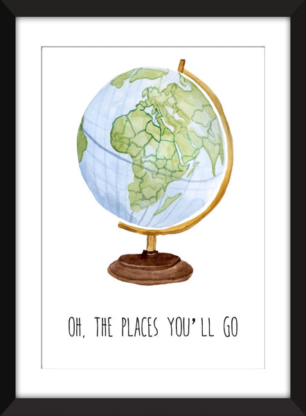 Oh The Places You'll Go - Unframed Children's Print