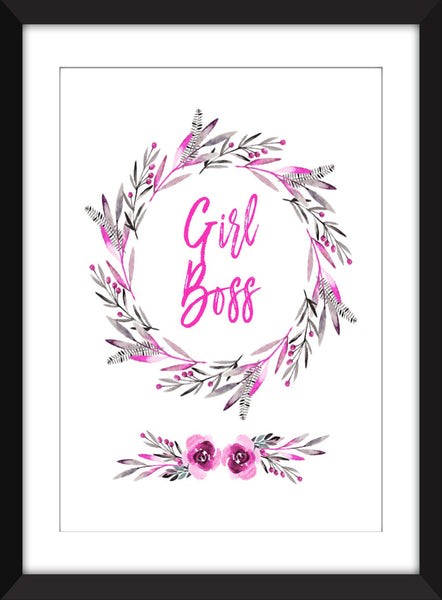 Girl Boss -  Unframed Feminist Print