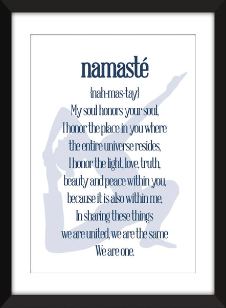Namaste Yoga - Unframed Print