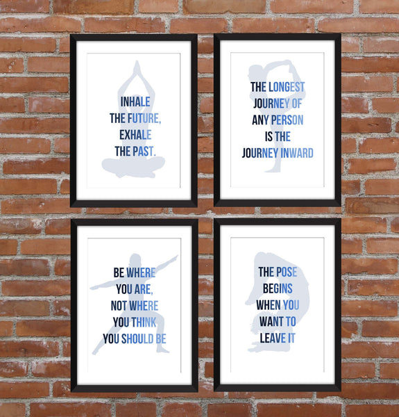 Set of 4 Yoga Quotes - Unframed Prints