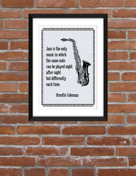 Ornette Coleman Jazz Quote - Unframed Print