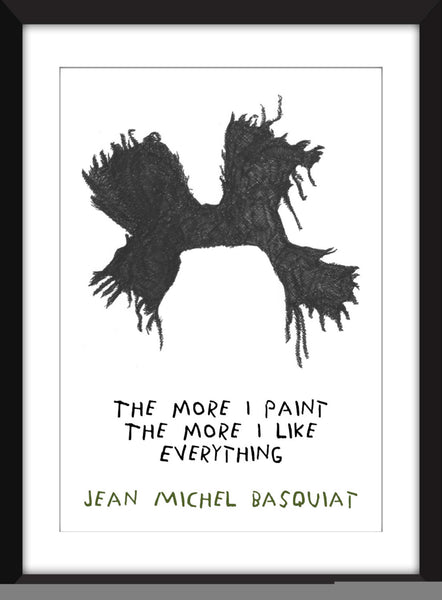 Jean-Michel Basquiat The More I Paint Quote - Unframed Print