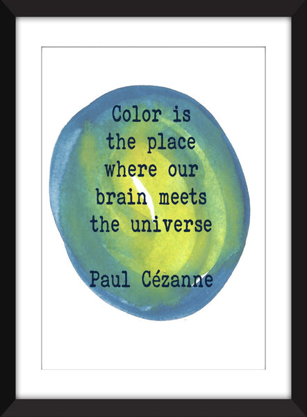 Paul Cézanne Color Quote - Unframed Print