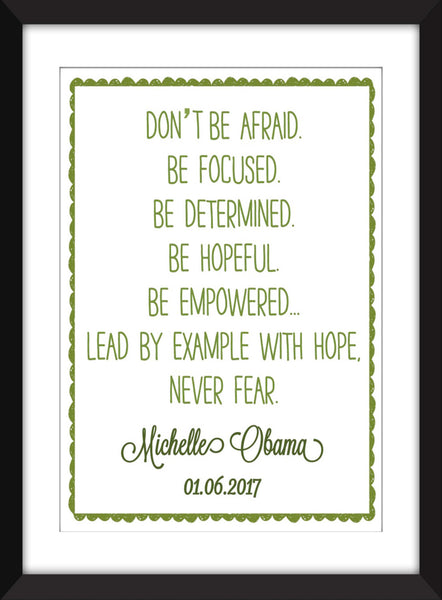 Set of 3 Michelle Obama Quotes - Unframed Prints