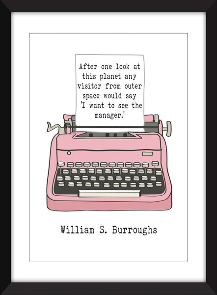 William S. Burroughs "Planet" Quote - Unframed Print