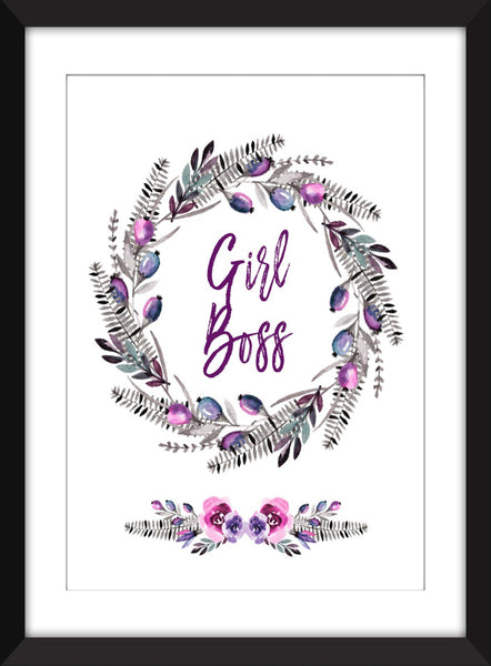 Girl Boss -  Unframed Feminist Print